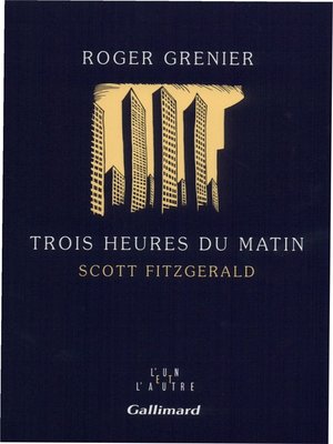 cover image of Trois heures du matin. Scott Fitzgerald